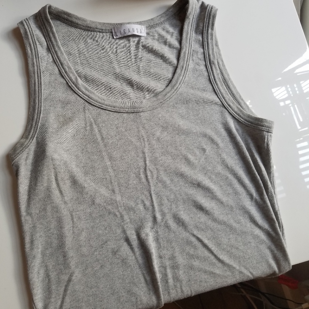 LACAUSA (anthropologie) scoop neck tank
